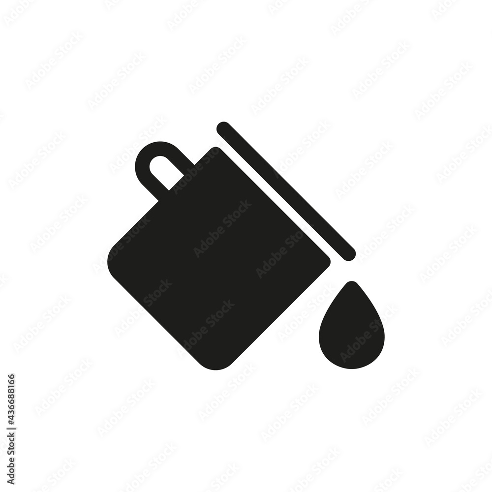 Color bucket with drop sign. Fill color button for UI design. Stock ...