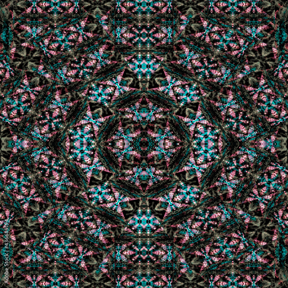 Kaleidoscope Motif Seamless Pattern