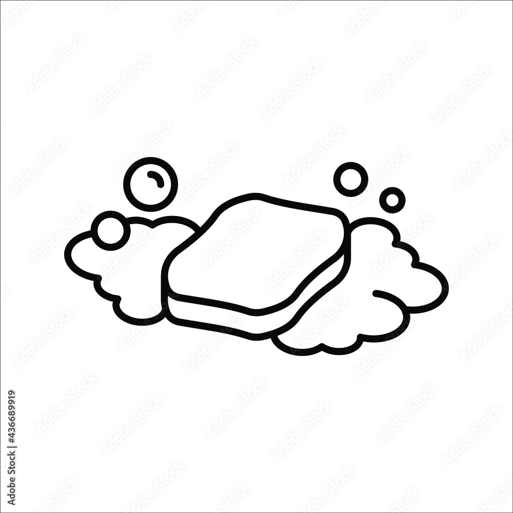 Sponge icon. Simple illustration of sponge vector icon for web on white background. color editable Sponge icon. Simple illustration of sponge vector icon for web on white background. color editable