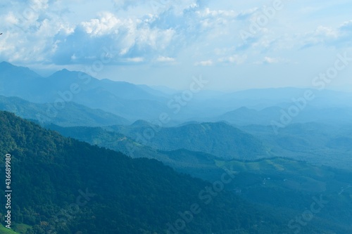 Picturesque mountain ranges.