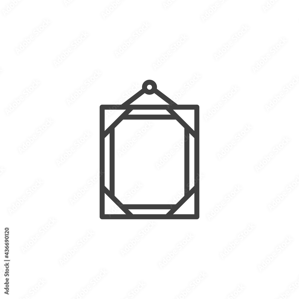 Square picture frame line icon Square picture frame line icon