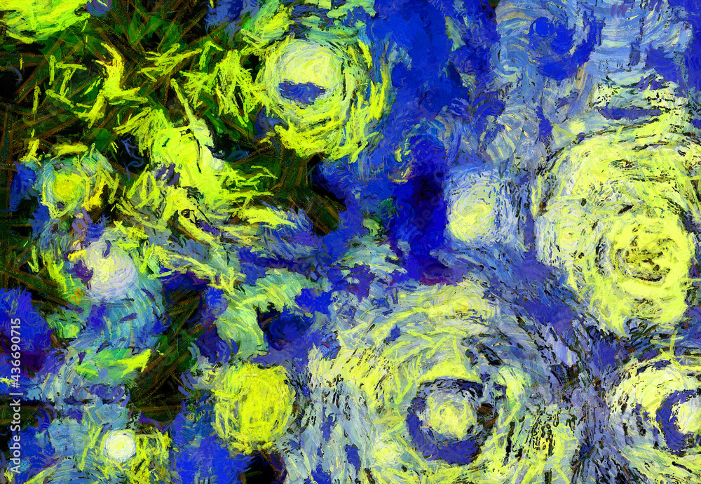 Naklejka premium Abstract oil painting background Impressionist style illustrated to create designs.