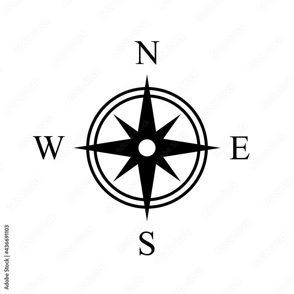Compass sign icon. Clipart image isolated on white background Compass sign icon. Clipart image isolated on white background