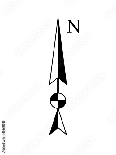 True north icon. Clipart image isolated on white background