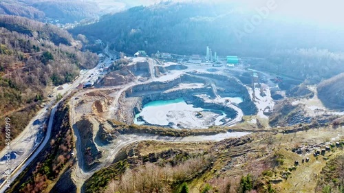 Basalte quarry Oberberg, North Rhine-Westpahlia, Germany photo