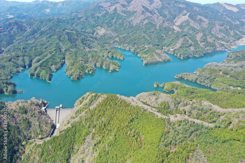 愛媛県久万高原町　面河ダムの風景