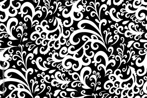Paisley seamless pattern in ethnic style. Abstract vintage pattern with decorative elements, vector pattern in Oriental style.. © Elena