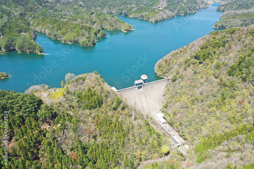 愛媛県久万高原町 面河ダムの風景
