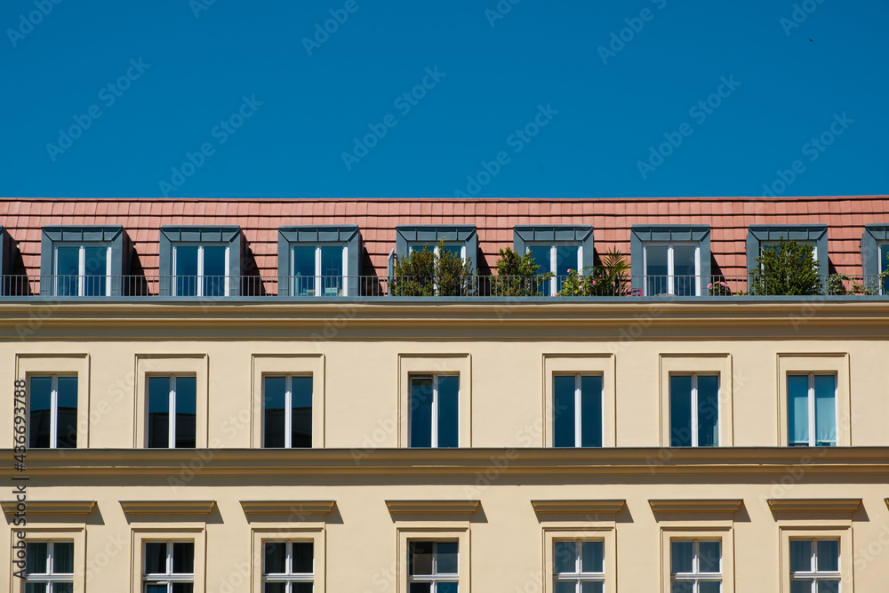 house facade, residential building exterior, real estate -