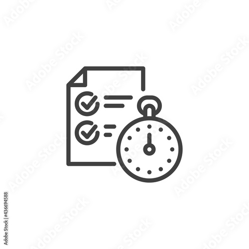 Project management line icon