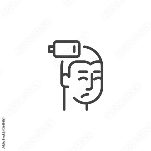 Professional burnout line icon
