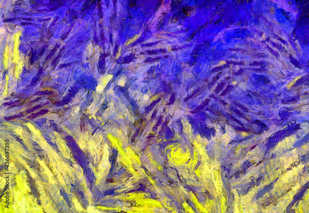 Obraz premium Abstract oil painting background Impressionist style illustrated to create designs.