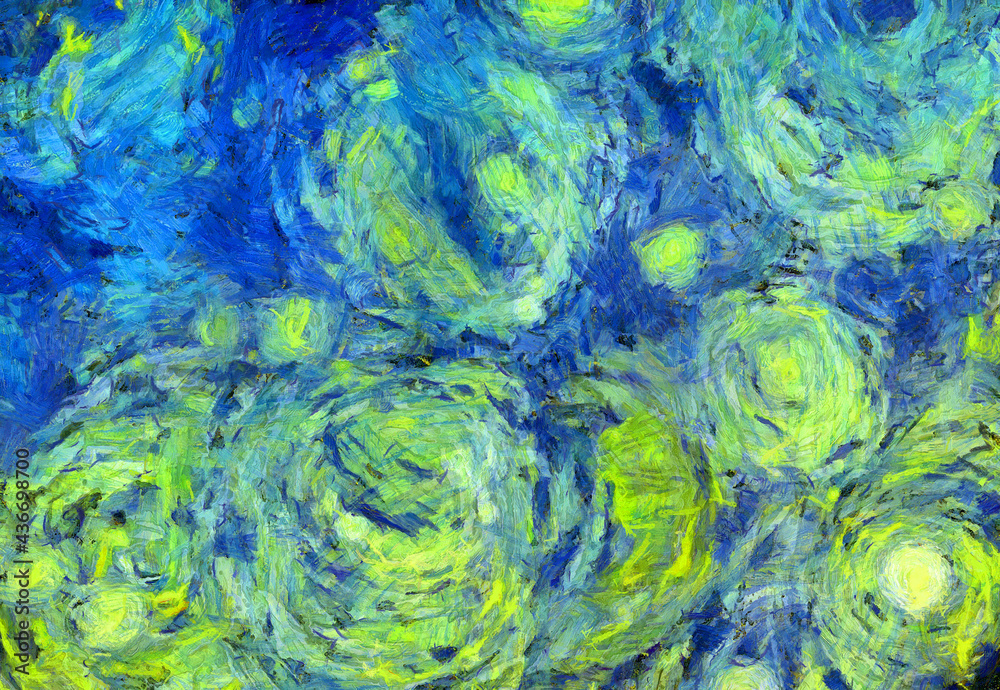 Fototapeta premium Abstract oil painting background Impressionist style illustrated to create designs.