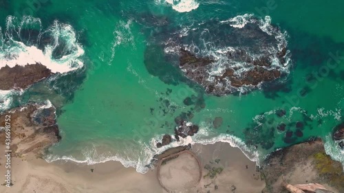 California Beach Ocean Laguna Waves Bay Beach Aerial 4K