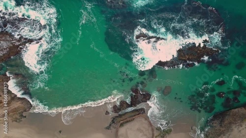 California Beach Ocean Laguna Waves Bay Beach Aerial 4K