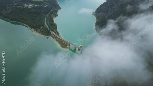 Aerial View on Bavaria Nature Lake Forest 4K