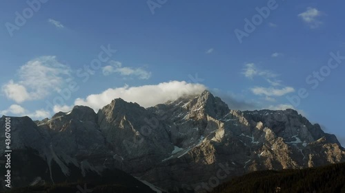 Time-lapse  on passing clouds Bavaria Nature Mountain 4K