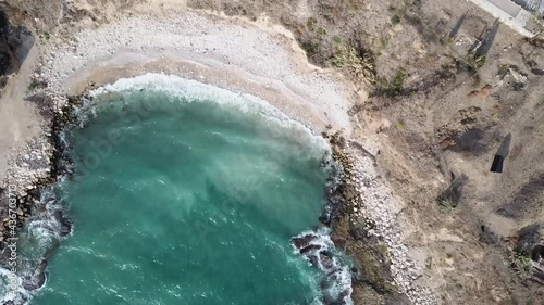 Aerial View on Lebanon City Cityscape Landscape Ocean Waves HD