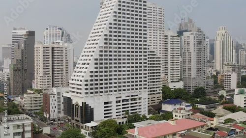 BKK Bangkok Cityscape Skyscraper Aerial View 4K