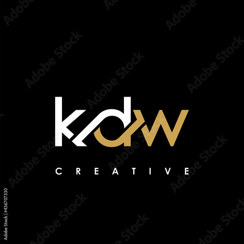 KDW Letter Initial Logo Design Template Vector Illustration