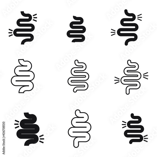 Intestine icon. symbol set symbol vector elements for infographic web.