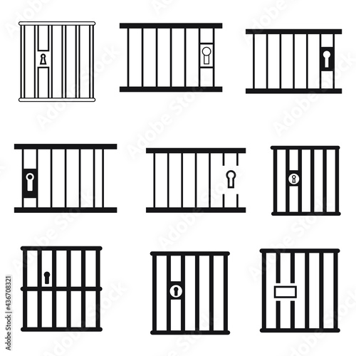 prison icon. symbol set symbol vector elements for infographic web.