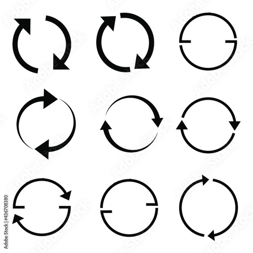 rotation icon. symbol set symbol vector elements for infographic web.