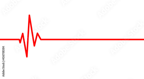 Heartbeat and cardiogram. Pulse line. photo