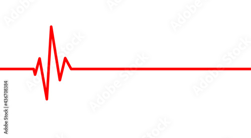 Heartbeat and cardiogram. Pulse line.