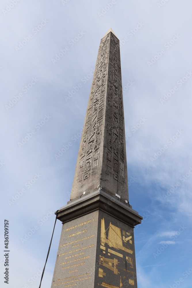 L'obélisque de Louxor sur la place de la Concorde, ville de Paris, France