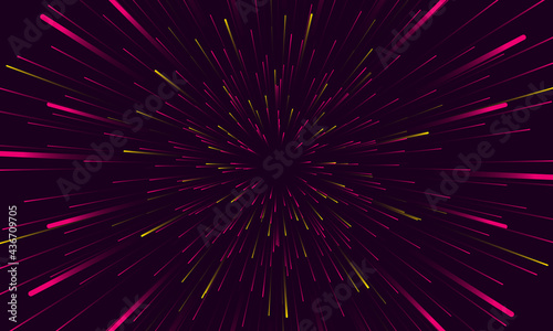 Speed lights abstract background travel through time and space. Fast movement hyper speed backdrop. Motion lines abstract futuristic vector background.