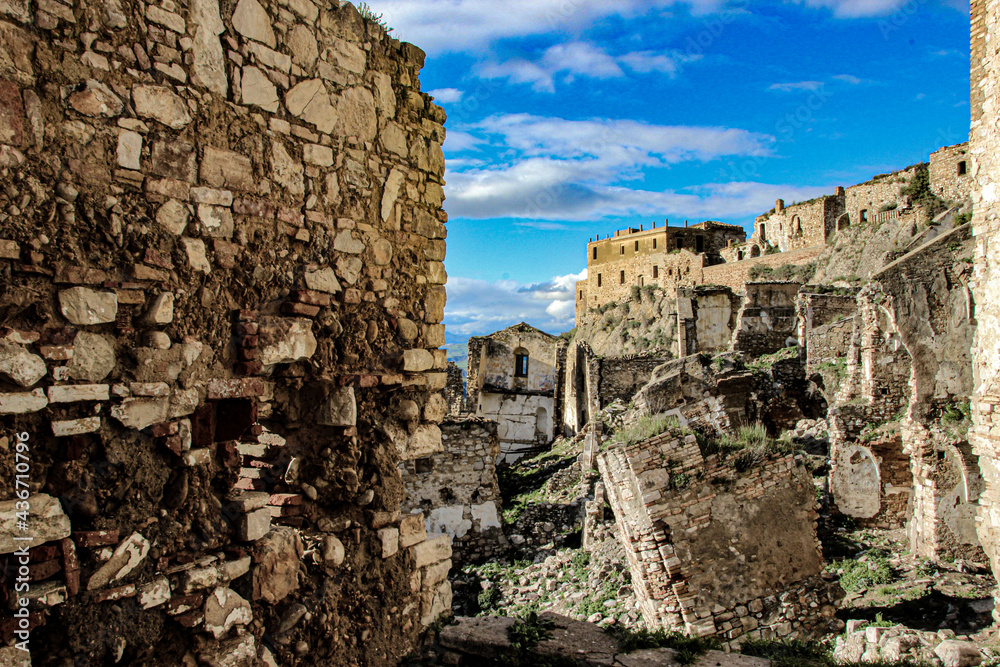 Craco, abandoned village in Basilicata, Italy. ghost city
