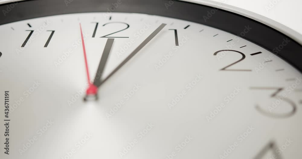 Close up Silver wall clock, Showtime 12.04 am or pm, Second hand minute Walk, Time concept.
Close up Silver wall clock, Showtime 12.04 am or pm, Second hand minute Walk, Time concept.