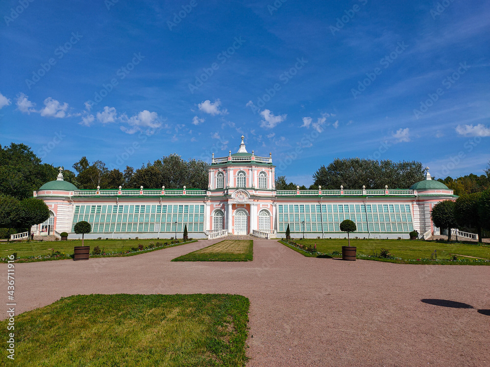 View of the Orangerie in Kuskovo Manor, the estate of count Sheremetev.