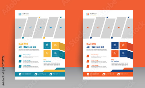 Creative tours and travel agency promotion flyer design template | travel poster, tour poster, travel flyer, tour flyer | travel agency flyer | travel brochure | business travel