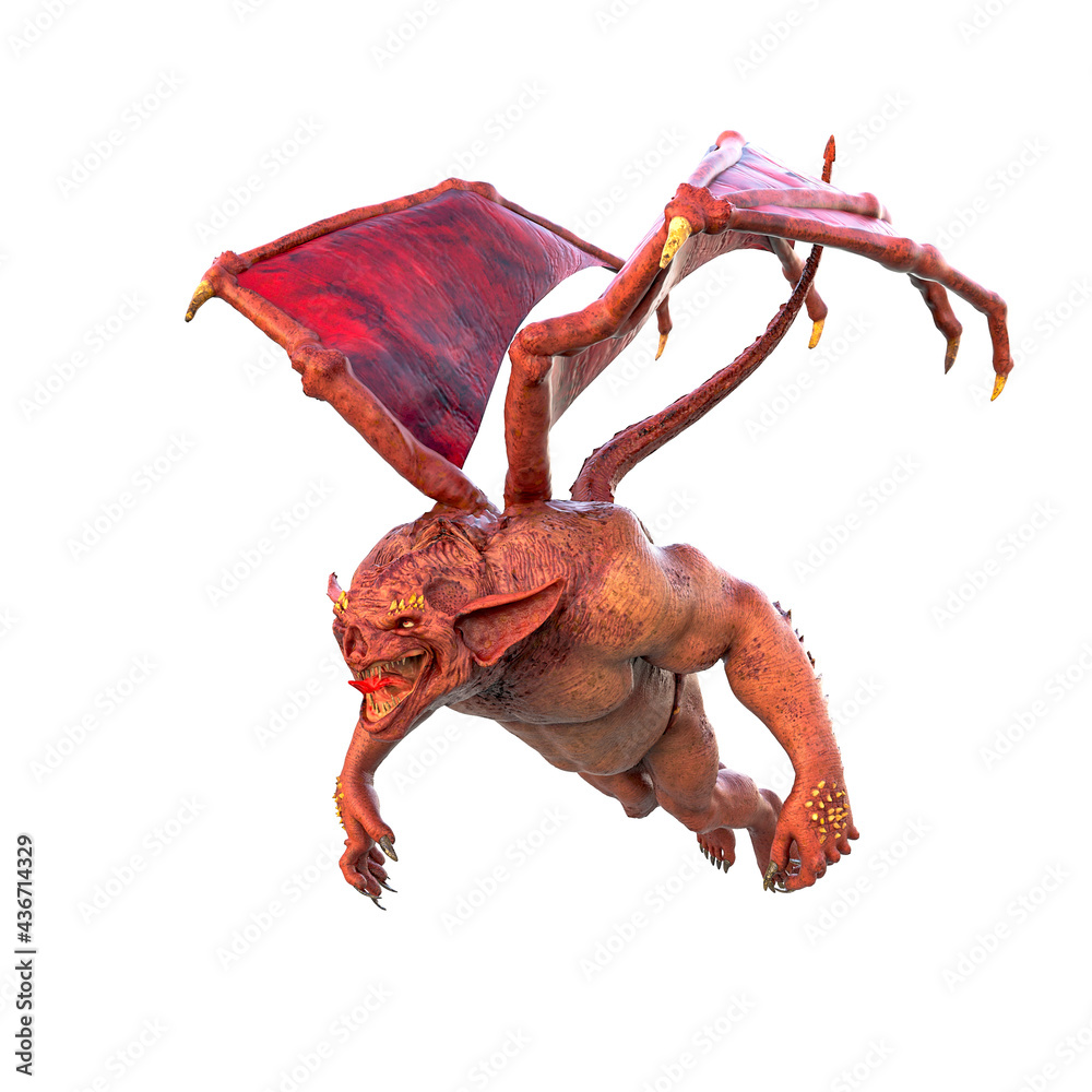 Fototapeta premium gargoyle is flying