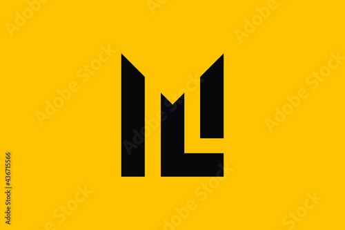ML logo letter design on luxury background. LM logo monogram initials letter concept. ML icon logo design. LM elegant and Professional letter icon design on background. M L ML LM