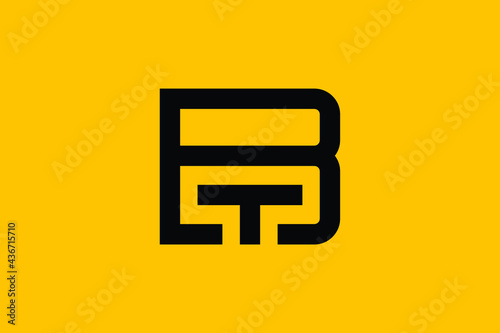 BT logo letter design on luxury background. TB logo monogram initials letter concept. BT icon logo design. TB elegant and Professional letter icon design on background. B T TB BT