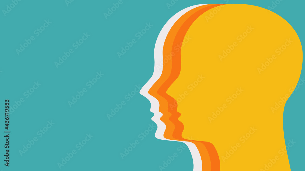 silhouette of a person in profile silhouette of a person in profile