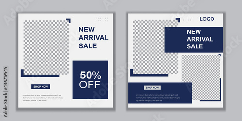 Set Editable social media post design template eps.	