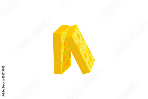 Sponge for wash isometric icon vector. Two sponge for wash sign. isolated symbol illustration. 3D Design Template Element.