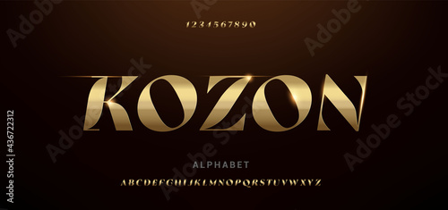 Sport Modern Alphabet Gold Font. Typography 3D urban style silver and golden fonts for technology, digital, movie logo design. vector illustration