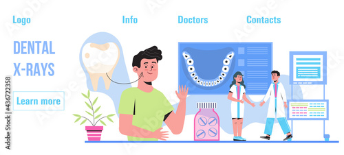 Dentist concept vector. Caries, tartar or tooth cyst treatment.