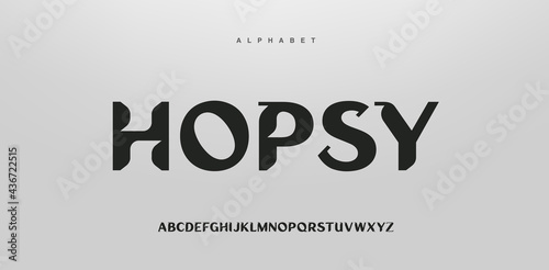 Modern Alphabet Font. Typography urban style fonts for technology, digital, music, movie logo design
