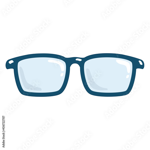 Isolated fashion hipster eyeglasses sketch