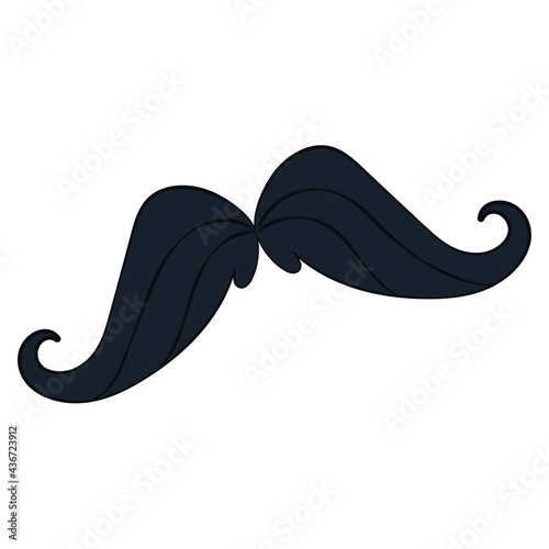Isolated trendy hipster mustache sketch