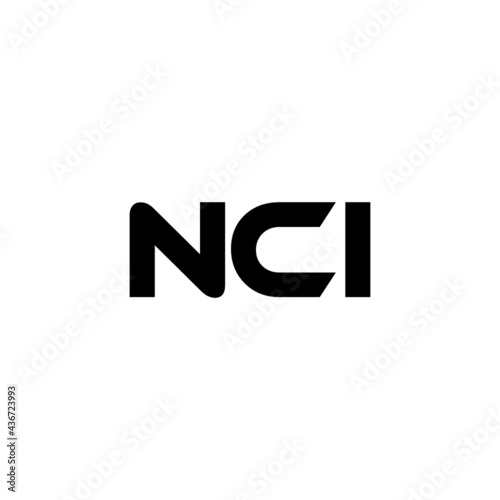 NCI letter logo design with white background in illustrator, vector logo modern alphabet font overlap style. calligraphy designs for logo, Poster, Invitation, etc. 