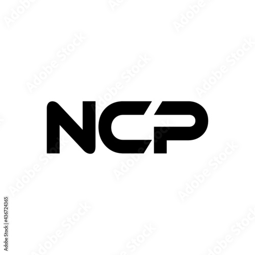 NCP letter logo design with white background in illustrator, vector logo modern alphabet font overlap style. calligraphy designs for logo, Poster, Invitation, etc.
 photo
