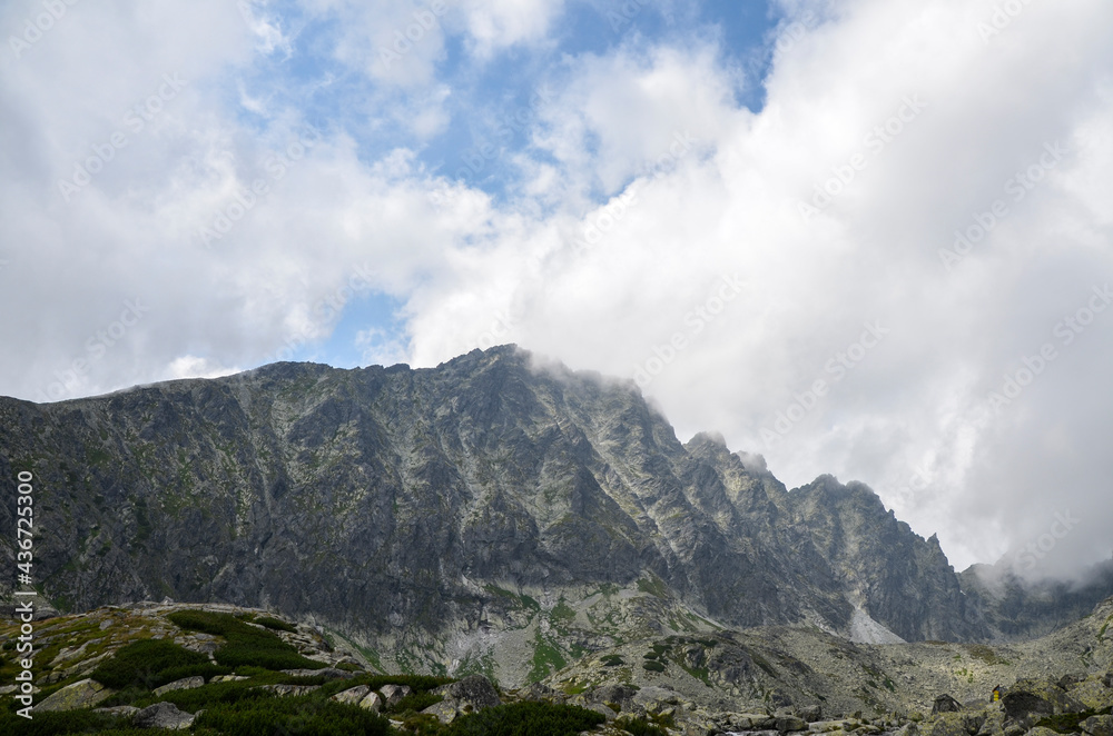Highest peak of the Carpathians, Gerlachov Peak (Gerlachovsky stit) and High Tatras mountains, Slovakia