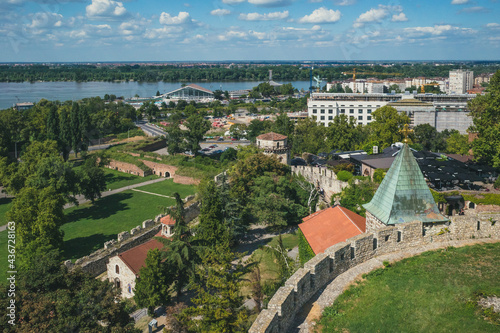 Danube River viewed from Belgrade Fortress in Belgrade, Serbia
